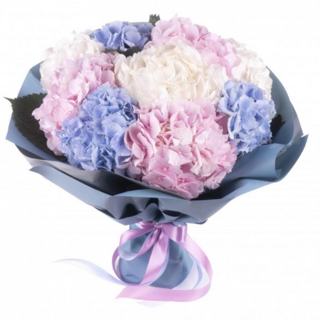 Букет цветов "Букет из разноцветных гортензий" Букет цветов "Букет из разноцветных гортензий"